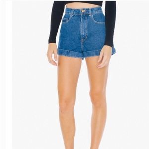American Apparel High Waisted Jean Shorts